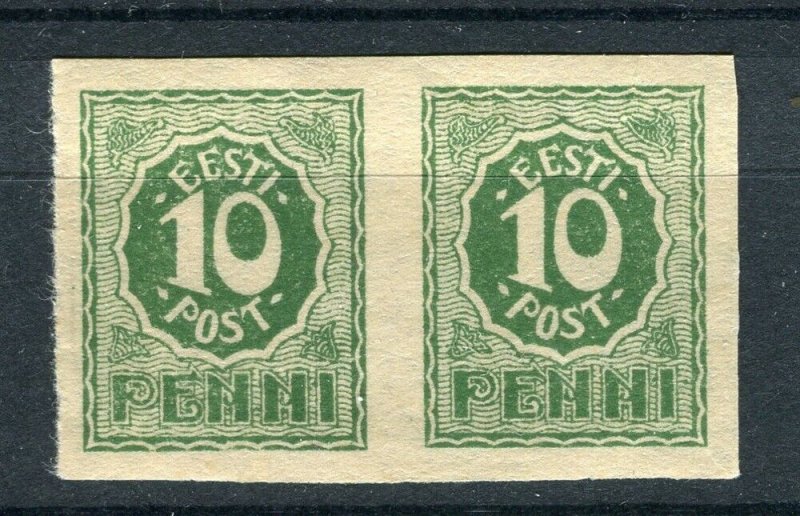 ESTONIA; 1919 early Pictorial issue Mint MNH Pair