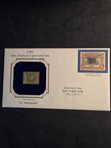 1901 22Kt Gold  #296 Electric Car Inverted Facsimile