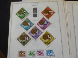 Mongolia 1968-1972 Stamp Collection on Album Pages