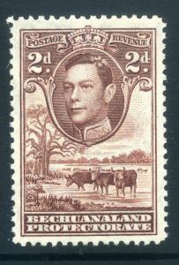 BECHUANALAND;   1938 early GVI issue fine Mint hinged 2d. SP-245624