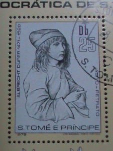 ​ST.THOMAS 1979 SC#528-ALBRECHT DURER 450TH DEATH ANNIVERASARY S/S CTO-NH  VF