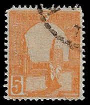 Tunisia #33 Used LH; 5c Mosque at Kairouan (1921)