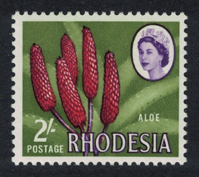 Rhodesia Aloe 1Sh3d Typo Printing perf 13?*13 Small Portrait SG#383