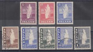 Iceland Sc 203-208B used 1938-1947 Geyser, cplt set with nice cancels, F-VF