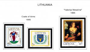 COLOR PRINTED LITHUANIA 1990-2019 STAMP ALBUM PAGES (103 illustrated pages)