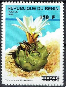 BENIN 2000 1284 150F €100 TURBINICARPUS CACTUS OVERPRINT OVERLOAD MNH-