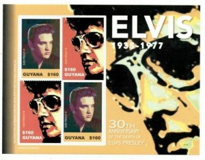 Guyana - 2007 - Joe-Elvis Presley Photo - Sheet Of 4 - MNH