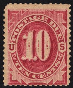 US# J26 10c Bright Claret Postage Due MINT Hinged SCV $165.00