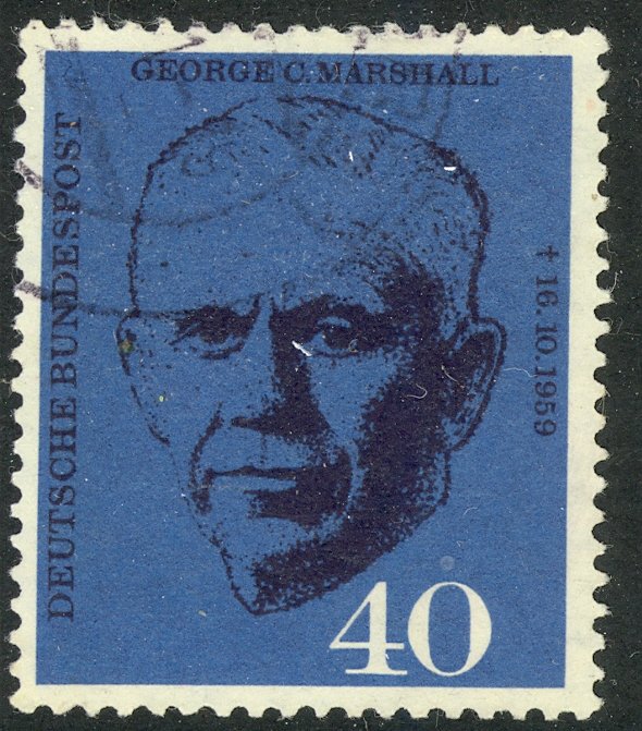 GERMANY 1960 GEORGE C. MARSHALL Issue Sc 821 VFU