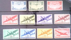 Scott #C20-22,C25-32 - VF - Airmail Lot - MNH - 1935-46