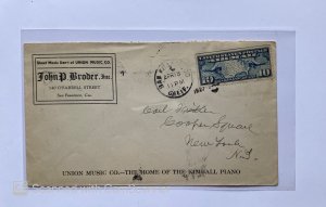 US LETTER POSTMARKED SAN FRANCISCO CALIF TO NEW YORK AIRMAIL 10C 