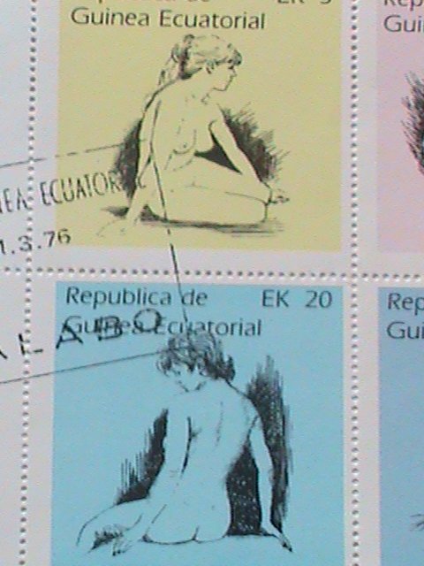 GUINEA EQUATORIAL  STAMP: THE SKATCH OF ARTS  CTO- MNH S/S. MOST DEMAND.