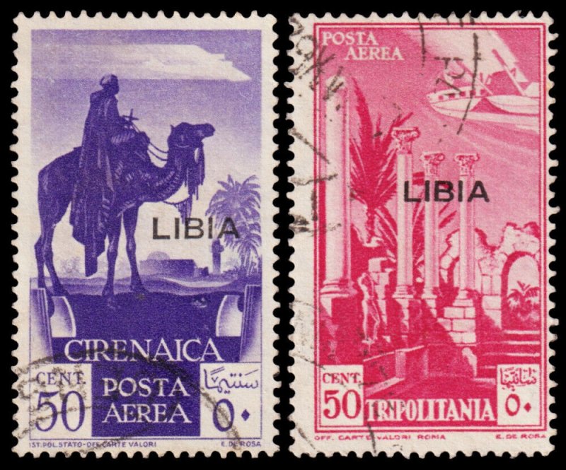 Libya Scott C25, C26 (1936) Used F-VF Y