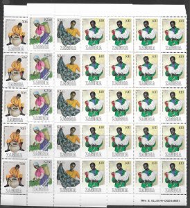 Zambia MNH Set 444-7 Rooster set MNH x 20 vf, 2018 CV $81.00