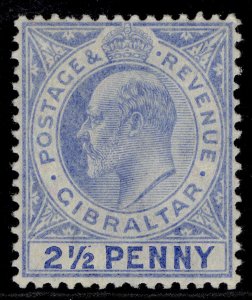 GIBRALTAR EDVII SG69, 2½d ultramarine, VLH MINT.