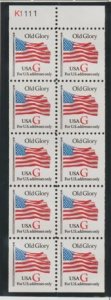 U.S. Scott #2885a Red 'G' American Flag Stamp - Mint NH Booklet