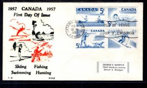 Canada 365 Sports H and E Label FDC