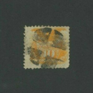 1869 United States Postage Stamp #116 Used Average Cork Postal Cancel
