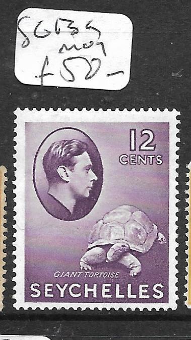 SEYCHELLES (P1504B)  KGVI 12C TURTLE SG 139  MOG