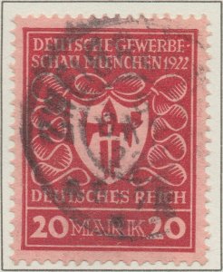 Germany Deutsches Reich Munich Exhibition Weimar Republic 20 Mk SG #203 1922