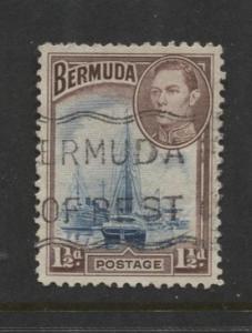 Bermuda - Scott 119 - Hamilton Harbor - 1938 - VFU -  Single - 1.1/2d Stamp