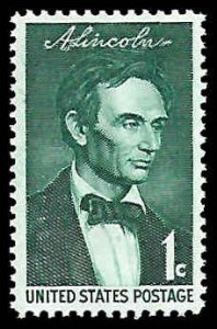 PCBstamps   US #1113 1c Beardless Lincoln, MNH, (13)