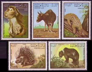 Laos Mammals 5v SG#832-836 MI#846-850