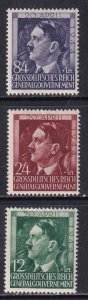 Poland 1944 Sc NB33-5 General Governement Hitler German Occupation Stamp MDG