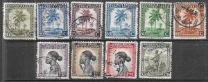 Belgian Congo #188,190-197,201  Various  (U) CV $2.50