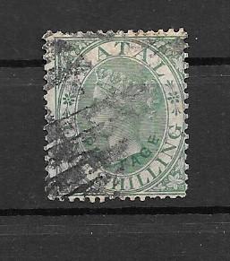 NATAL USED SC#17 QUEEN VICTORIA ONE SHILLING SCV$52.50