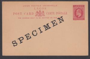 Lagos H&G 9 mint 1902 1p KEVII Specimen Postal Card