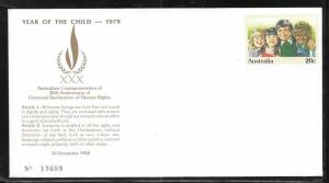 Australia PSE 8 Envelope 30th HR with Year of Child Imprint Mint