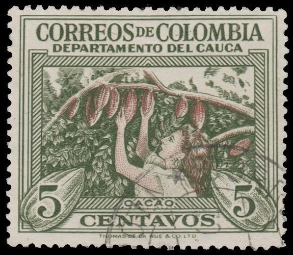 COLOMBIA 1956 SCOTT # 651. USED. # 2