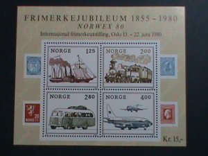 ​NORWAY-1980- NORWEX'80 INTERNATIONAL STAMPS EXHIBITION MNH S/S VERY FINE