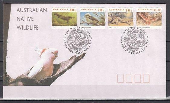 Australia, Scott cat. 1273~1286. Endangered Species issue. First day cover. ^