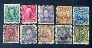 US SET #300-309, Used