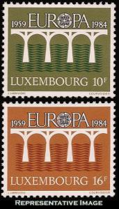 Luxembourg Scott 708-709 Mint never hinged.