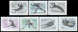 Austria #711-17  MNH - Innsbruck Winter Olympics (1964)