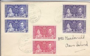 1937, Ocean Island, Gilbert & Ellice Islands, Coronation, FDC (31694) 