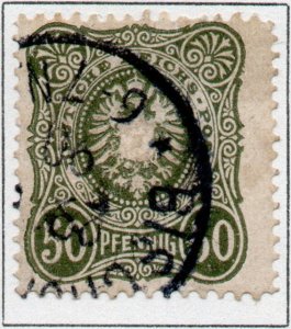 Germany Deutsche Reichspost Embosed Eagle 50pf stamp 1880 SG44 CV £23