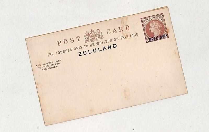 I71 QV, Zululand, Specimen - Postal Stationery