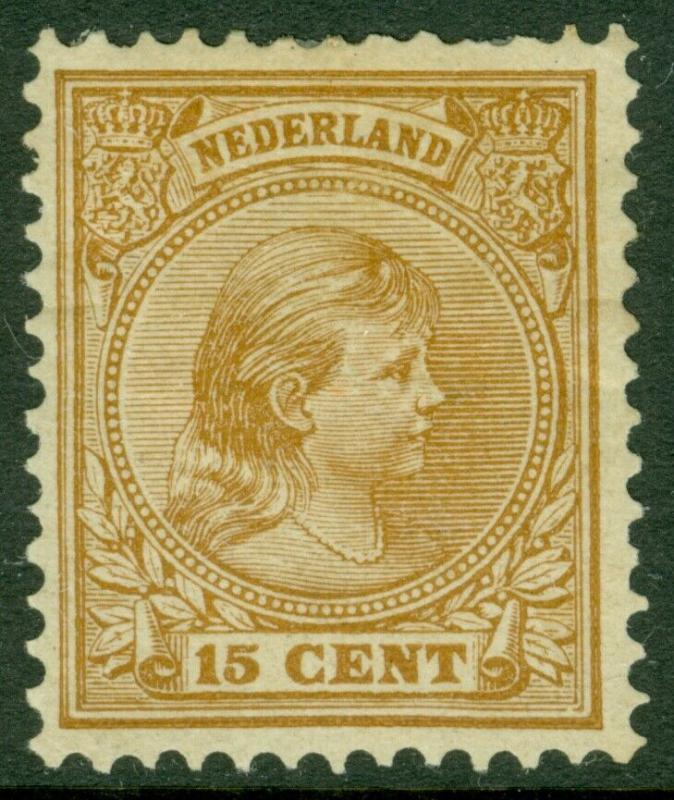 EDW1949SELL : NETHERLANDS 1894 Scott #45a Orange Brown Very Fine Mint OG Cat $80