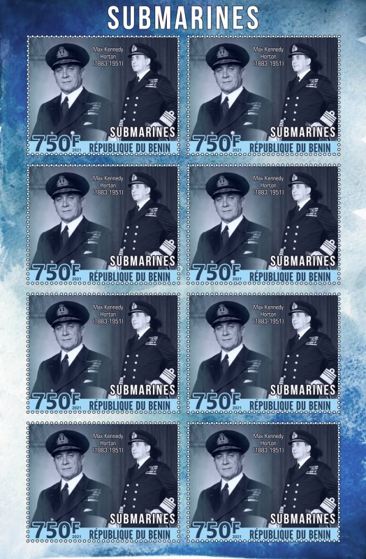 Stamps. Ships, Submarines Benin 2022 year 6 sheet perforated