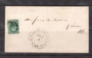 USA #13 Very Fine Used On Cover To Galena ILC **With Certificate**