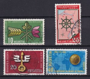 1954 - Switzerland/Swisse - Sc#347-350 - Used