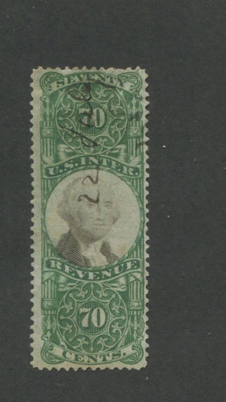 1872 United States Internal Revenue Documentary Stamp #R143 Used F/VF Pen Cancel