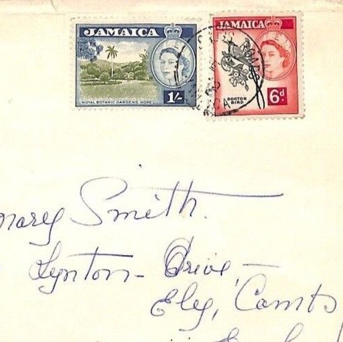JAMAICA QEII Pictorials 1962 Cover *CROSS ROADS* CDS Airmail Ely {samwells}BU246