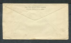 Postal History - Rolling Prairie IN 1914 Duplex Cancel Cover B0402