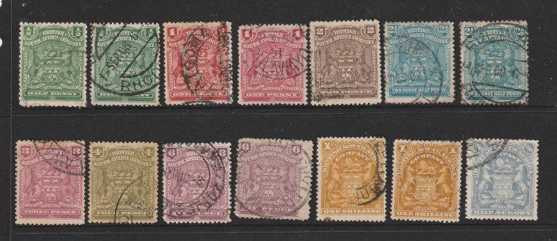 Rhodesia a small used lot from the 1898 series