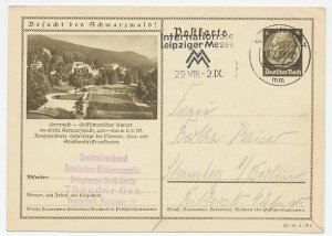 Postal stationery Germany1937 Tennis court - Herrenalb Schwarzwald 